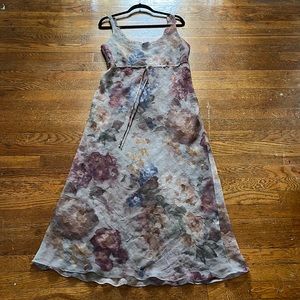 Johnny Was Collection Vintage Sheer Floral Maxi Dress